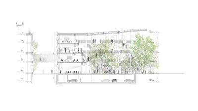 Учебный центр Политехнической школы на кампусе Париж-Сакле © Sou Fujimoto Architects, Nicolas Laisné Associés, Manal Rachdi Oxo Architectes