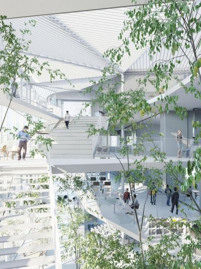 Учебный центр Политехнической школы на кампусе Париж-Сакле © Sou Fujimoto Architects, Nicolas Laisné Associés, Manal Rachdi Oxo Architectes, RSI-studio