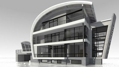 Загородный дом. Проект © Архитектурное бюро Романа Леонидова