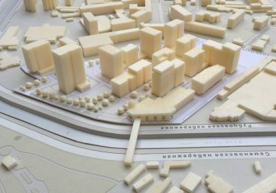 Многофункциональный жилой комплекс на Большой Почтовой улице. Вид сверху. Проектировщик: «Группа АБВ». Заказчик: «Московский ткацко-отделочный комбинат»